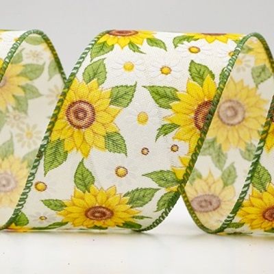 Cinta de Alambre de Girasol y Margarita_KF9905