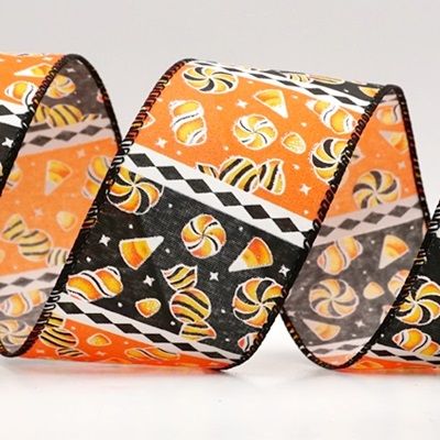 Хелловінська змішана цукерка та діамантова смуга дротяна стрічка_KF9919