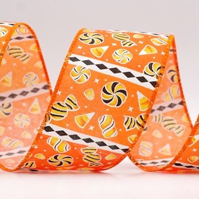 Хелловінська змішана цукерка та діамантова смуга дротяна стрічка_KF9919