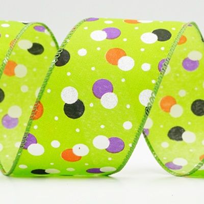 Rémisztő Halloween Pöttyös Drótos Szalag_KF9920