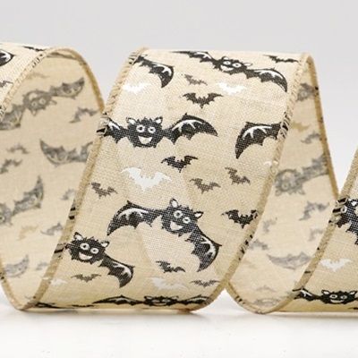 Мотузка з привидом на Хелловін Бет Wired Ribbon_KF9926.KF9927