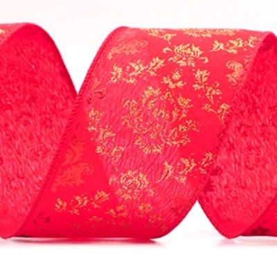 Scroll Filigree Christmas Wired Ribbon_KF9935.KF9936 