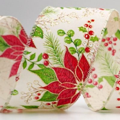 Fita Floral de Natal com Poinsettia_KF9942.KF9943