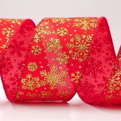 Snowflake Sparkle Wired Ribbon_KF9953.KF9954