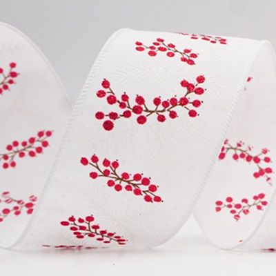 Rubrum Baccarum Glitter Nativitatis Filum Lorum_KW0007.KW0008.KW0009