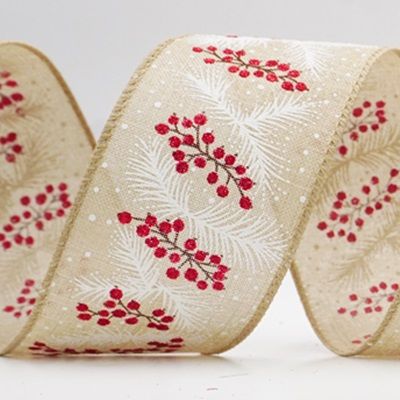 Rubrum Baccarum Glitter Nativitatis Filum Lorum_KW0007.KW0008.KW0009