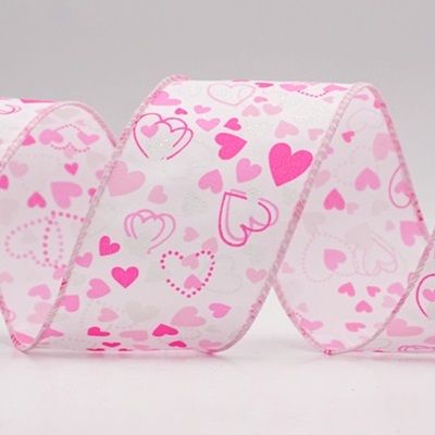 Cinta de Alambre con Patrón de Corazón con Puntos y Sólido_KW0045.KW0046