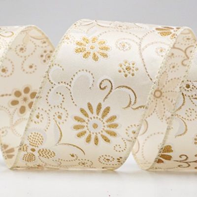 Cinta de Alambre Floral de Lujo con Brillo_KW0047.KW0048.KW0049.KW0050