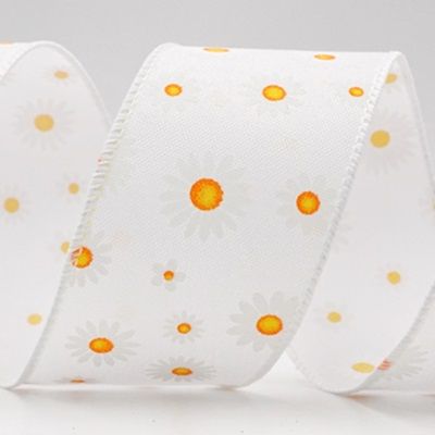 Cinta de alambre floral con margaritas de primavera_KW0051