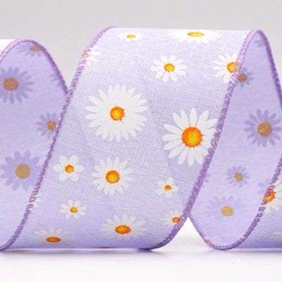 Cinta de alambre floral con margaritas de primavera_KW0051