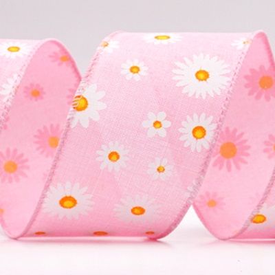 Cinta de alambre floral con margaritas de primavera_KW0051