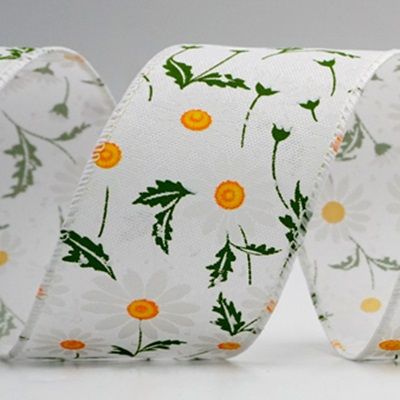 Cinta de alambre de campo de margaritas silvestres de primavera_KW0052