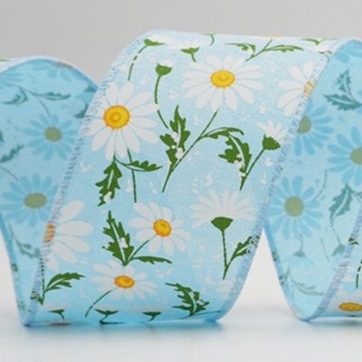 Cinta de alambre de campo de margaritas silvestres de primavera_KW0052