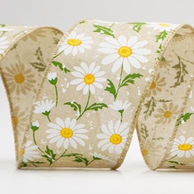 Cinta de alambre de campo de margaritas silvestres de primavera_KW0052