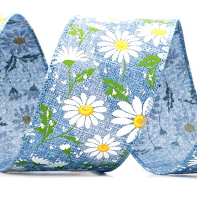 Cinta de alambre de campo de margaritas silvestres de primavera_KW0052