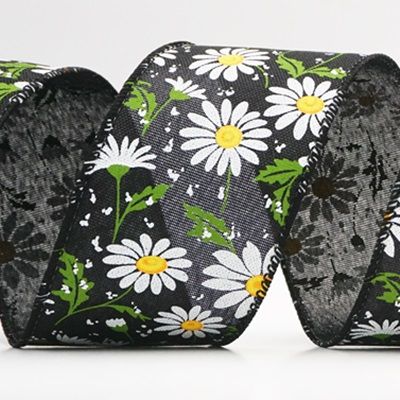 Cinta de alambre de campo de margaritas silvestres de primavera_KW0052