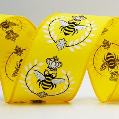 Μέλισσα &amp; Λουλουδάτος Κήπος Άνοιξης Σατέν Ρίγες_KW0069.KW0070.KW0071