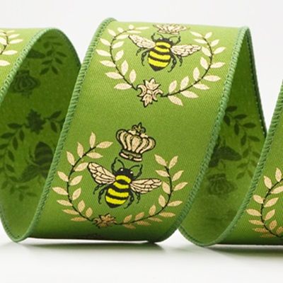 Μέλισσα &amp; Λουλουδάτος Κήπος Άνοιξης Σατέν Ρίγες_KW0069.KW0070.KW0071