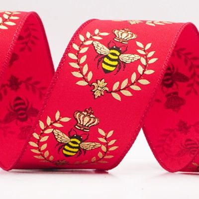 Μέλισσα &amp; Λουλουδάτος Κήπος Άνοιξης Σατέν Ρίγες_KW0069.KW0070.KW0071