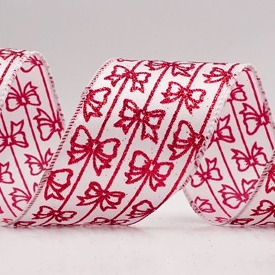 Γυαλιστερή Κορδέλα με Σχέδιο Bow Stripe_KW0083