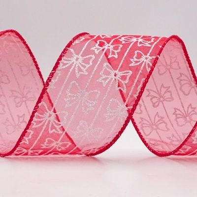 Γυαλιστερή Κορδέλα με Σχέδιο Bow Stripe_KW0084.KW0085