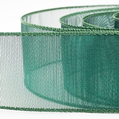 Einfarbiges, metallisch glänzendes, transparentes Drahtband_KW0436