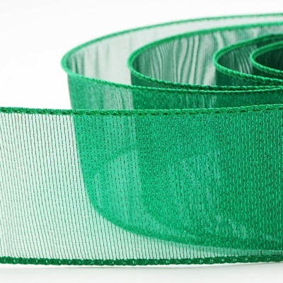 Einfarbiges, metallisch glänzendes, transparentes Drahtband_KW0436