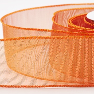 Einfarbiges, metallisch glänzendes, transparentes Drahtband_KW0436