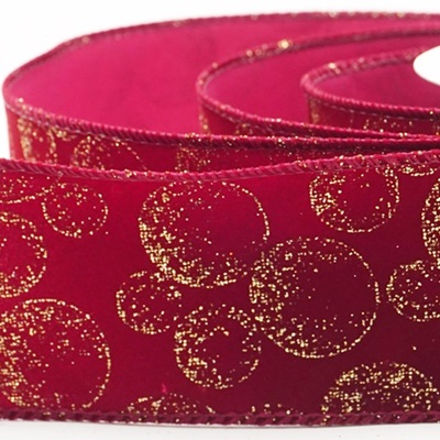 Glitter Ornament Orb Wired Ribbon_KW0457.KW0458.KW0459
