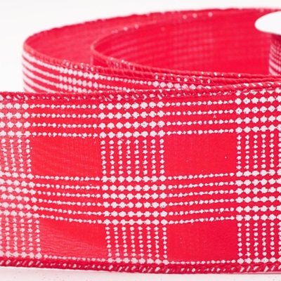 Classic Plaid Check Wired Ribbon_KW0464.KW0465.KW0466.KW0467.KW0468