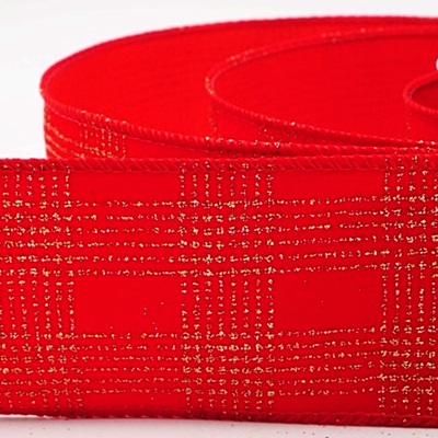 Classic Plaid Check Wired Ribbon_KW0464.KW0465.KW0466.KW0467.KW0468
