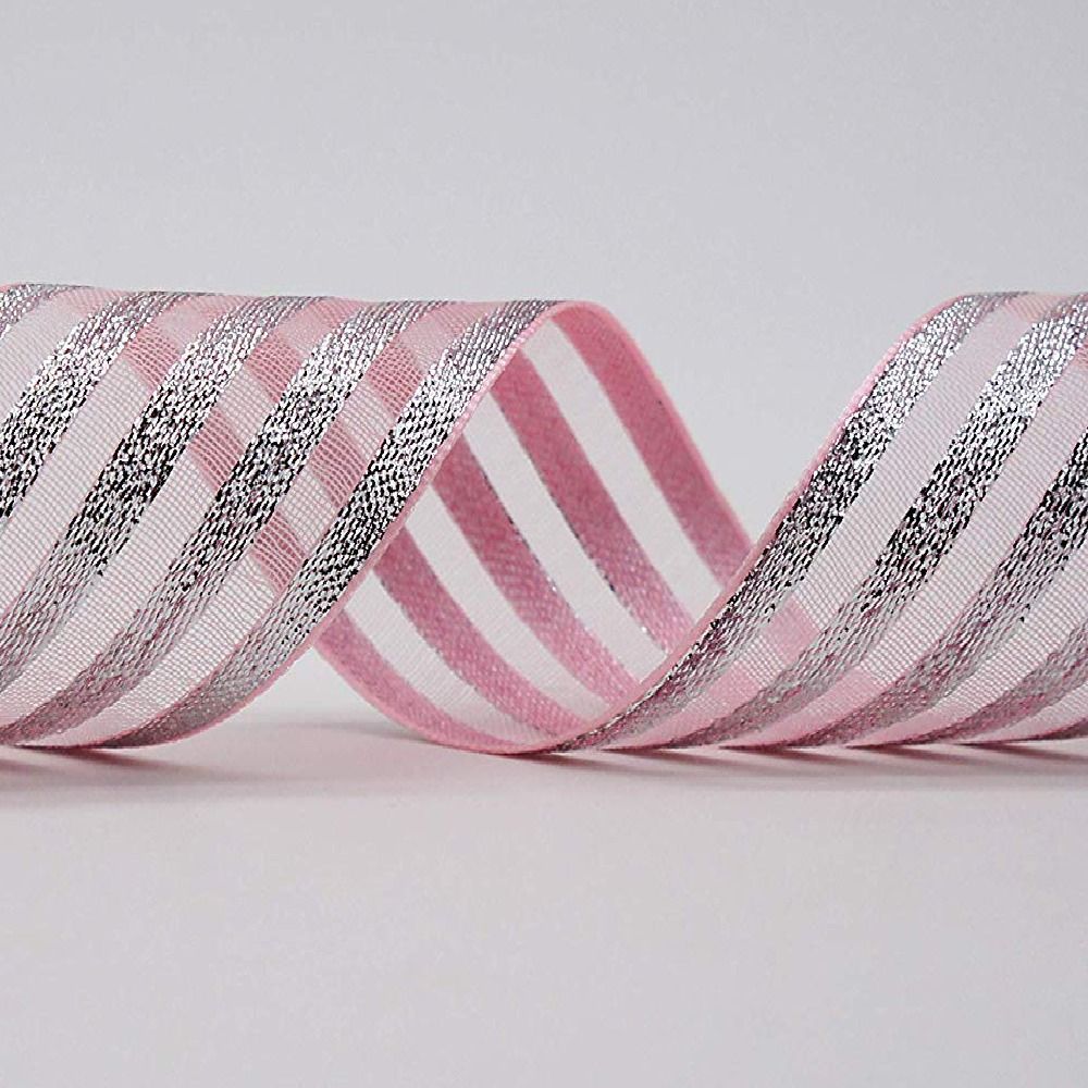 Metallic Stripes Sheer Ribbon