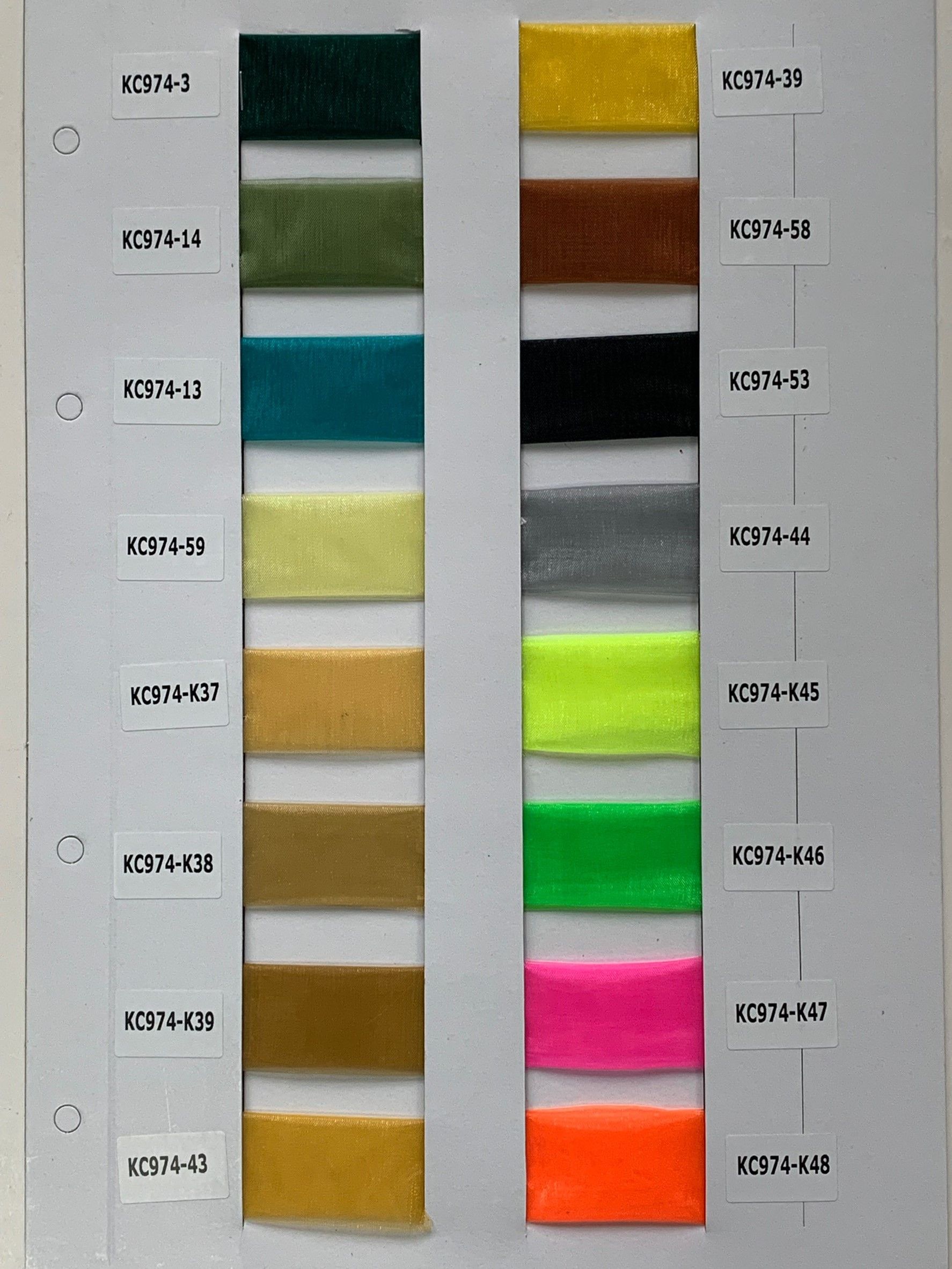 Plain Color Organza Sheer Ribbon
