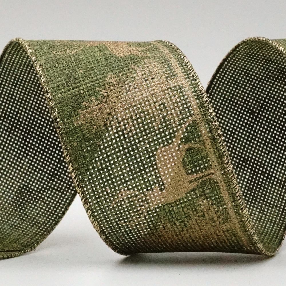 Рождественская лента с лесом в рустическом стиле