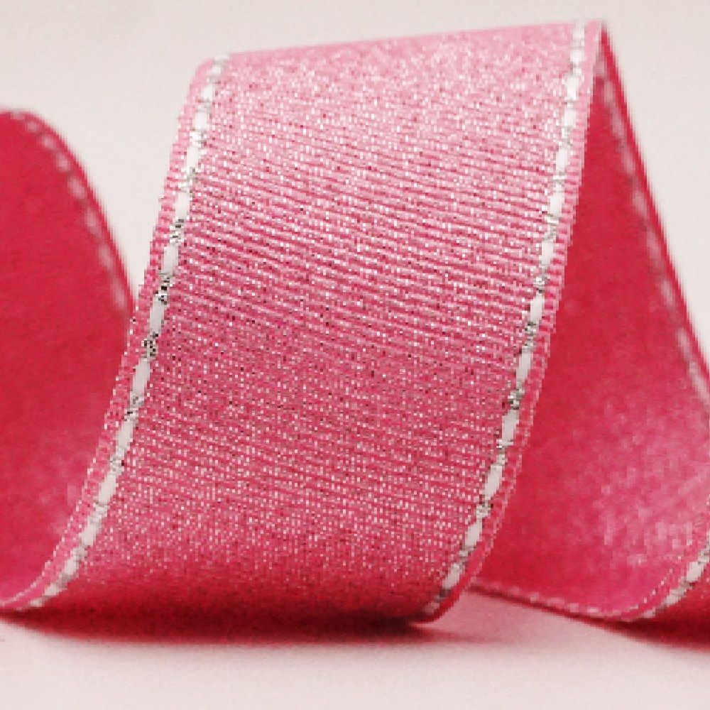 Shimmery Ribbon with Side Stitching
