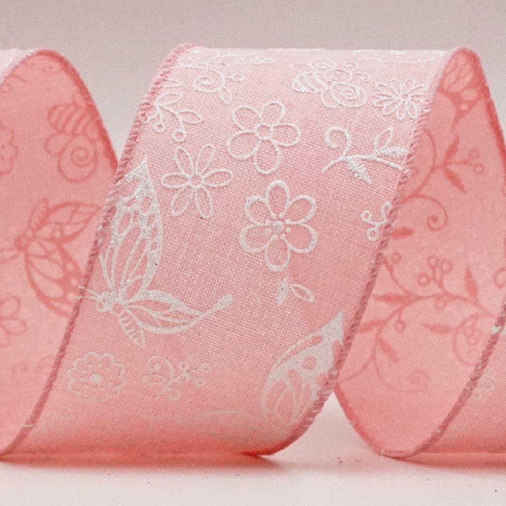 Spring Floral & Insect Ribbon