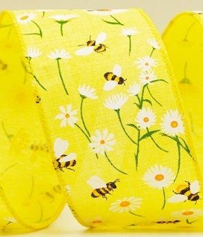 Frühlingsblumen mit Bienen Kollektion Band