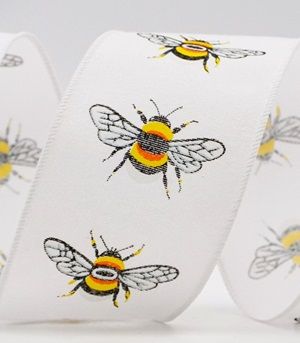 Wiosenny kwiat z kolekcją pszczół wstążki