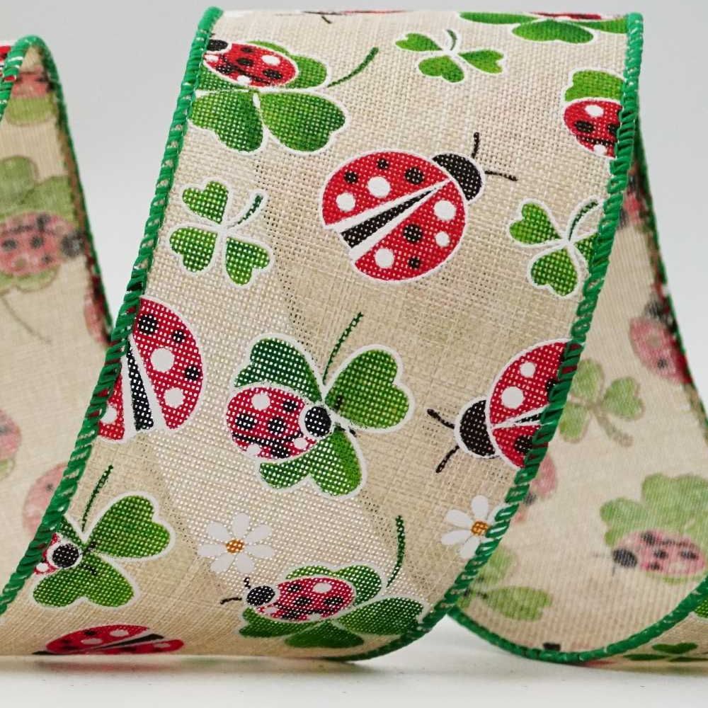 Весенняя ленточка с божьими коровками