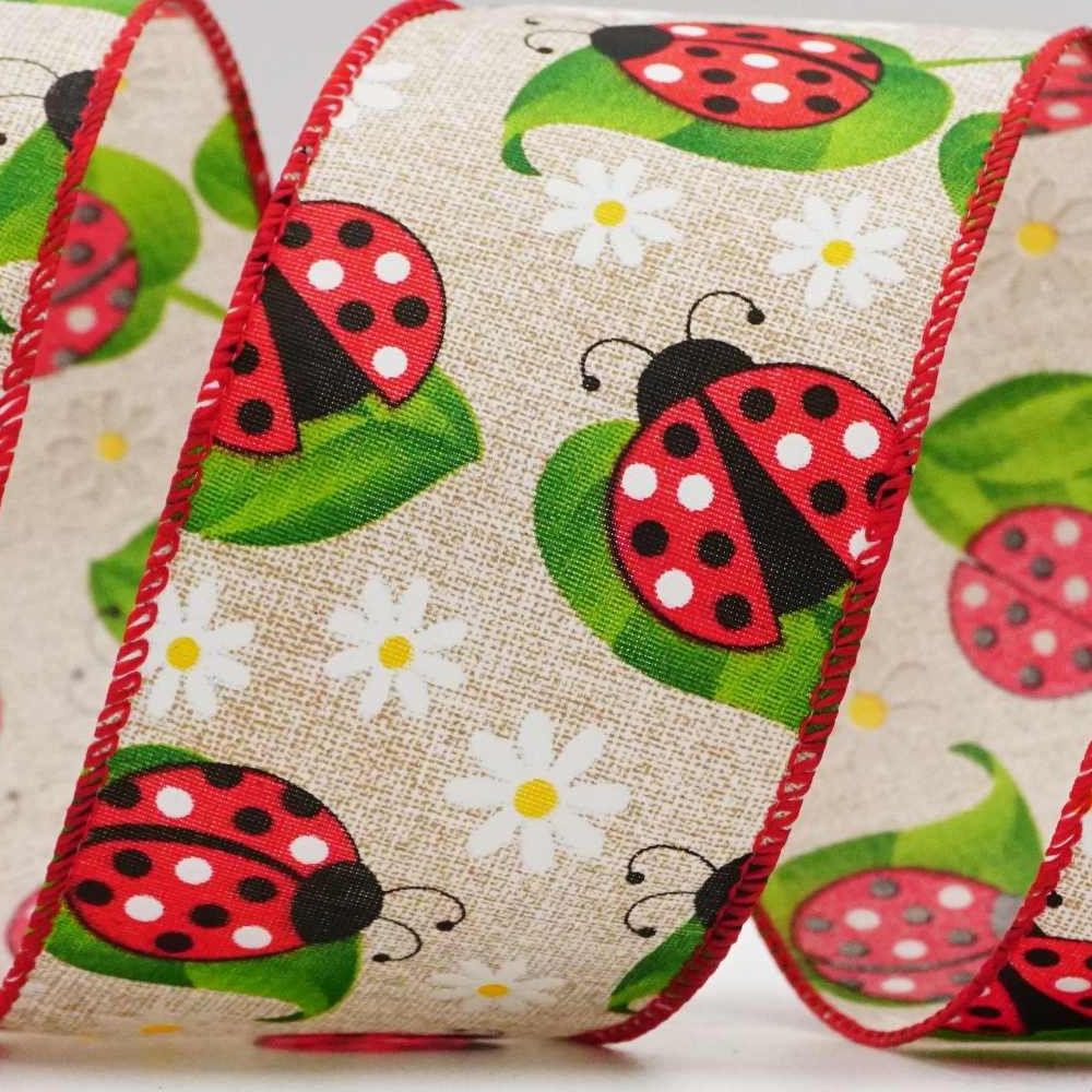 Весенняя ленточка с божьими коровками