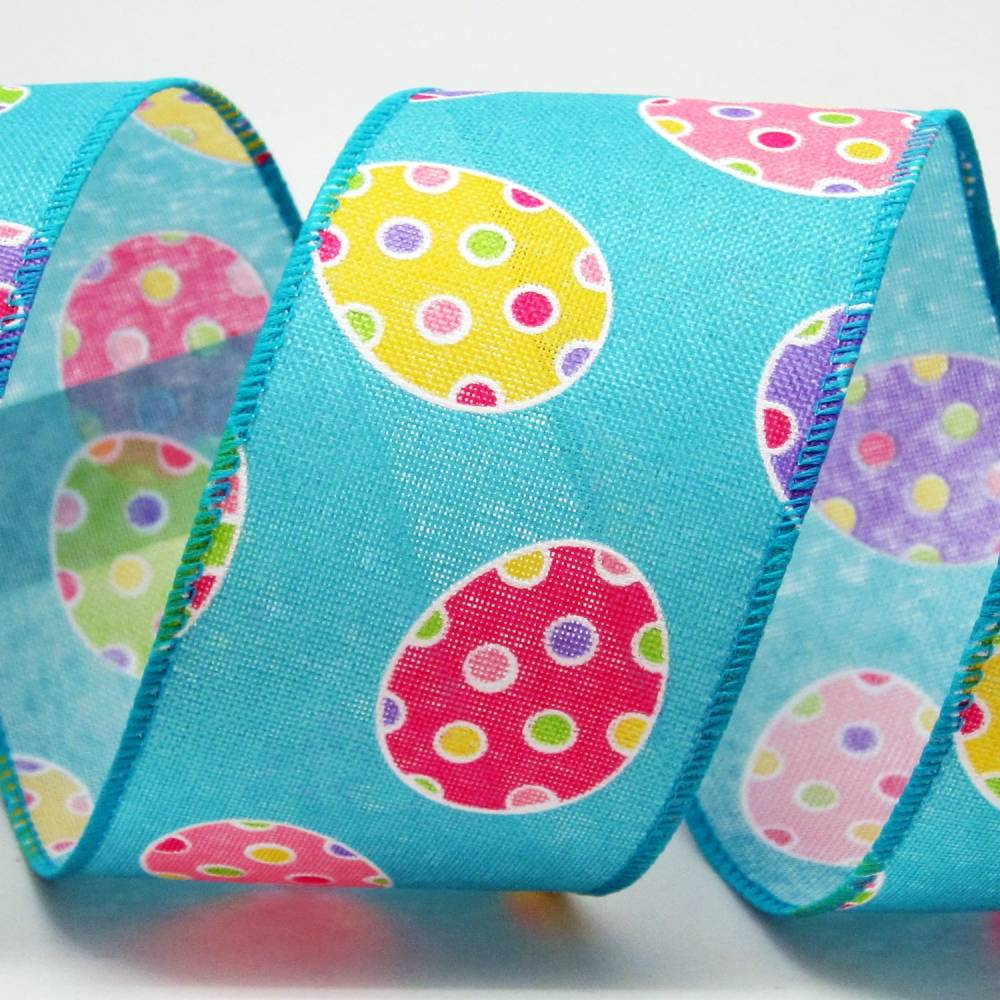 Polka Dotted Easter Eggs Ribbon
