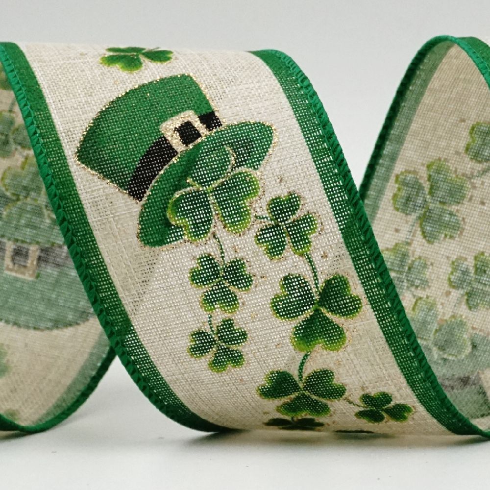 St. Patrick's Hat & Clover Ribbon