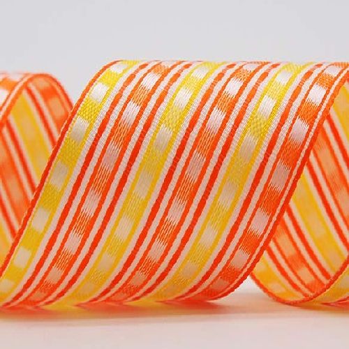 Stripe & Square Woven Ribbon