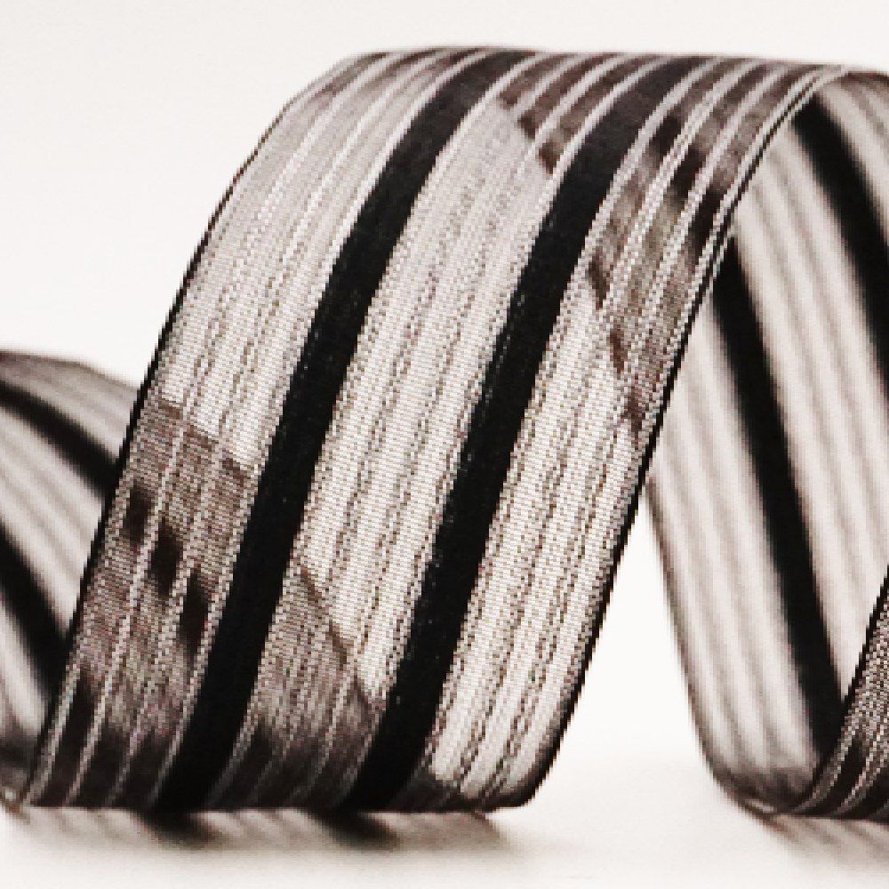 Striped Satin & Sheer Ribbon