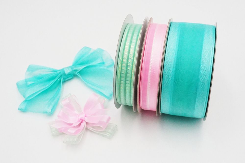 Tiffany Blue -värinen organza-harsokangas nauhasetti