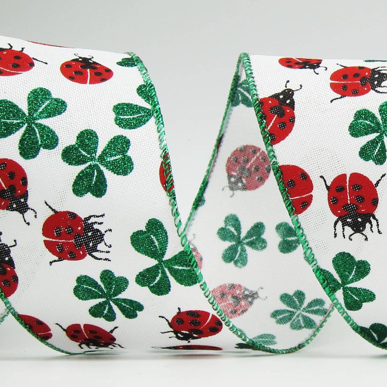Ladybugs and clovers Ribbon
